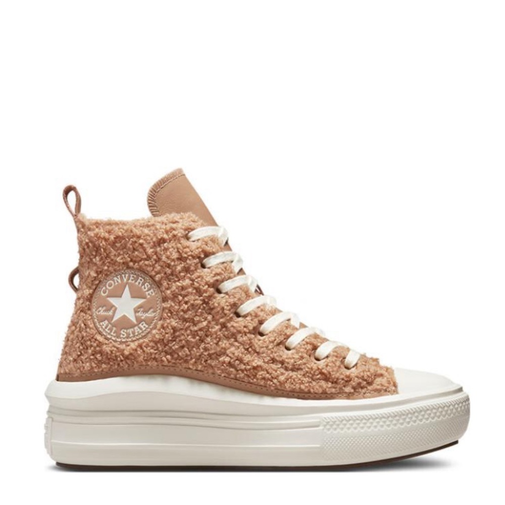 Converse Women’s Tan Sherpa High Top Sneakers